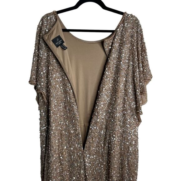 Adrianna Papell Gold Sequin Maxi Dress - Picture 6 of 13